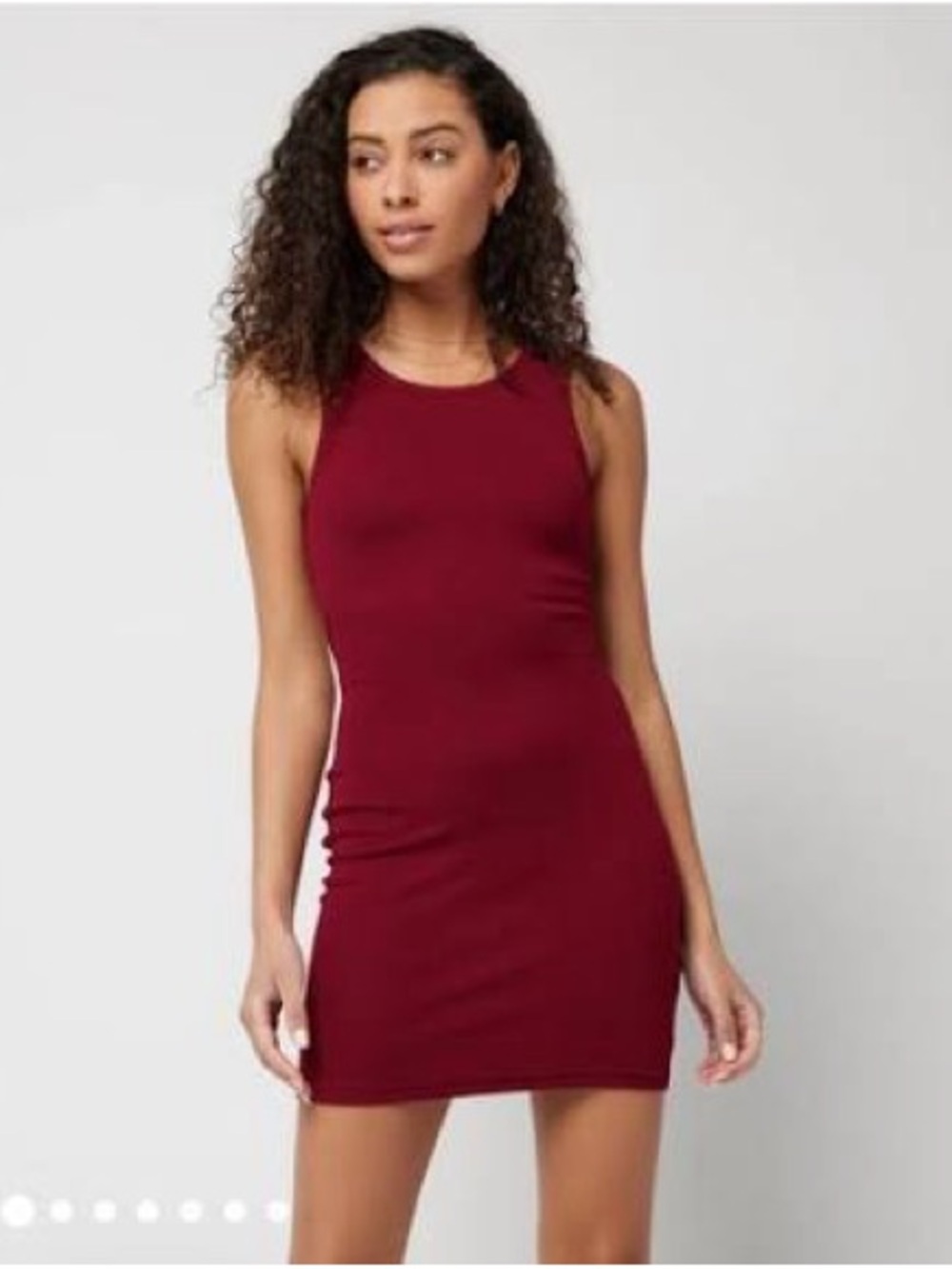 L*Space Sleeveless Ribbed Dress in Burgundy